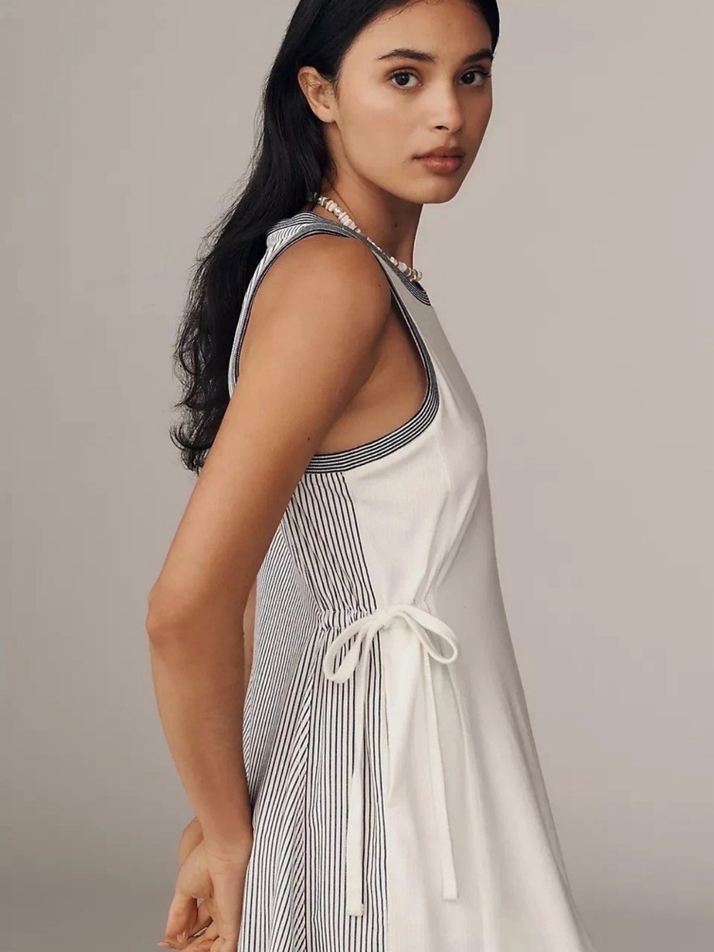 Daily Practice by Anthropologie Ball Toss Pleated Tank Midi Dress Size S NWOT